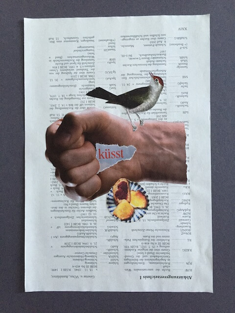 Eine Faust küsst, Collage, 2016, (c) hehocra