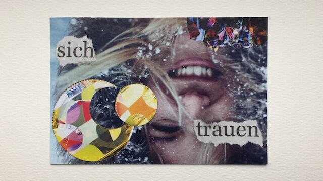 sich trauen, Collage, 15x10 cm, 2018, (c) Doreen Trittel