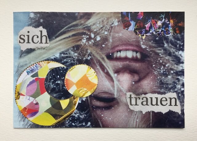 sich trauen, Collage, 15x10 cm, 2017, (c) Doreen Trittel