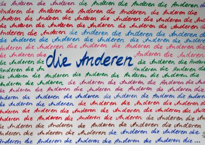 Die Anderen, Wort Collage, Serie/ Teil einer Installation, 2017 (c) Doreen Trittel