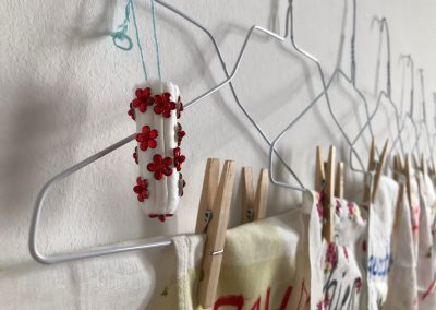 Frauen verändern, Detail, textile Installation, 2019, (c) Doreen Trittel / VG Bild-Kunst