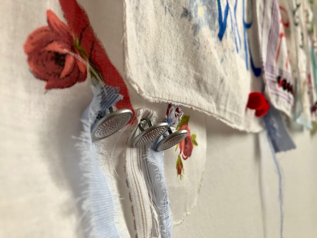 Frauen verändern, Detail, textile Installation, 2019, (c) Doreen Trittel / VG Bild-Kunst