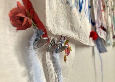 Frauen verändern, Detail, textile Installation, 2019, (c) Doreen Trittel / VG Bild-Kunst