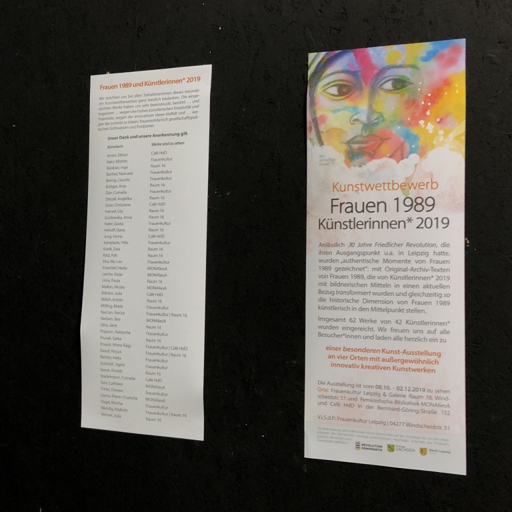 Ausstellung "Kunstwettbewerb Frauen 1989-Frauen 2019" der Frauenkultur in Leipzig, 2019, Foto (c) Doreen Trittel, VG-Bild-Kunst